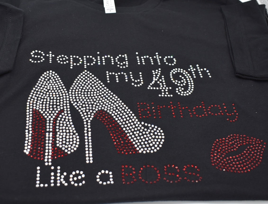 Rhinestone Birthday Tee
